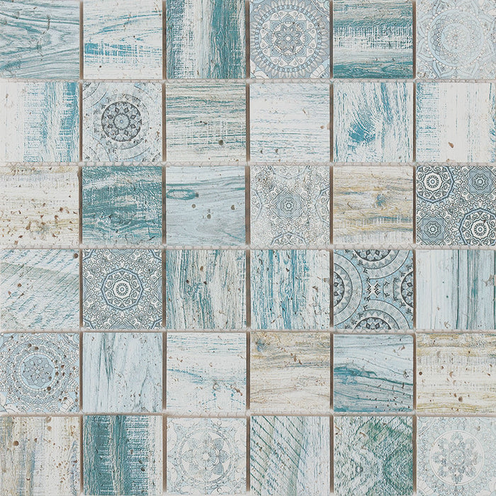 Mozaic Decorativ Hydra 30x30cm Spania - Intermatex Mat Albastru Bej