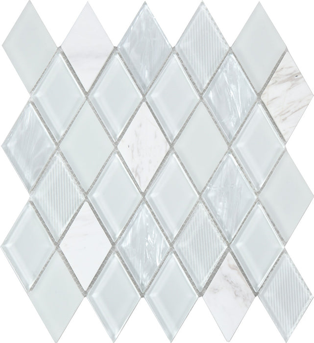 Mozaic Decorativ Jewel 26x26.8cm Spania - Intermatex Lucios Alb