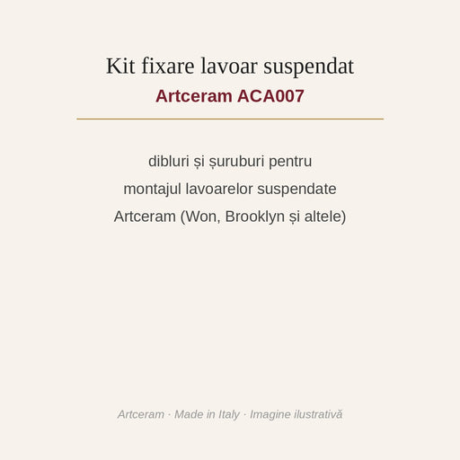 Kit fixare lavoar suspendat Artceram ACA007