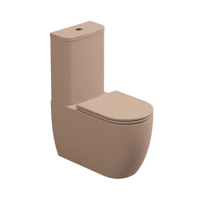 Vas WC Monobloc Rimless Like – GSG Ceramica Italy | Cipria Satinato | Capac Soft Close