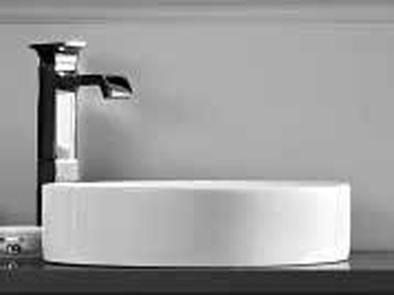 Lavoar pe blat 33 Giri rotund Ø 40 cm din ceramică albă – Mia Italia