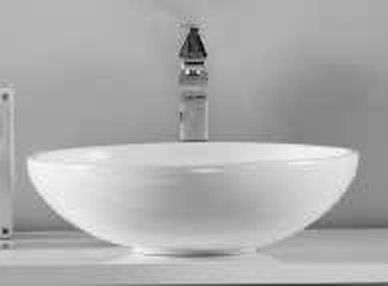 Lavoar pe blat Tondo rotund Ø 44 cm din ceramică albă – Mia Italia