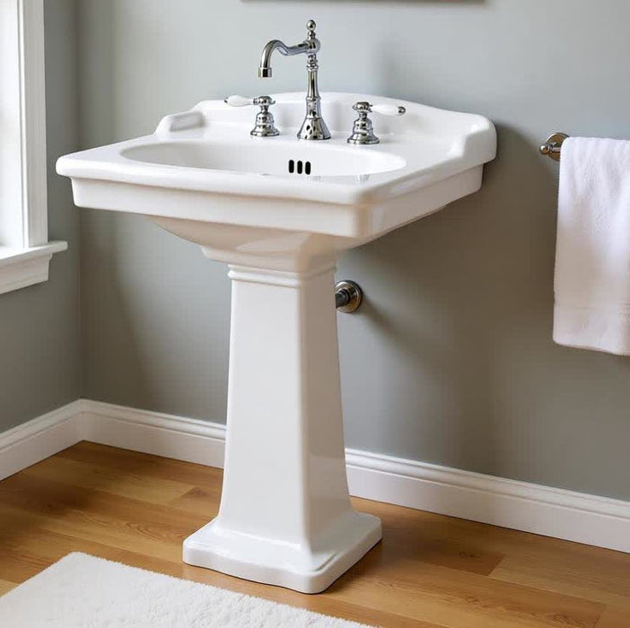 Lavoar ceramic Hermitage Artceram 68x55 cm design clasic alb lucios
