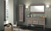 Mobilier baie Atelier 160 cm Mia Italia – compoziția Atelier 07, lăcuit taupe, picioare crom, cu coloană