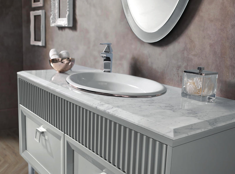 Mobilier baie Atelier 120 cm Mia Italia – detaliu Atelier 09: lavoar oval semi-încastrat (la cerere)