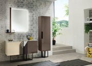 Mobilier baie Balance 120 cm Mia Italia – compoziția Balance 01, crem și maro, cu coloană