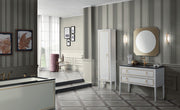 Mobilier baie Elegance Napoleon 126 cm Mia Italia – compoziția Elegance Napoleon 26, lăcuit alb, cu coloană