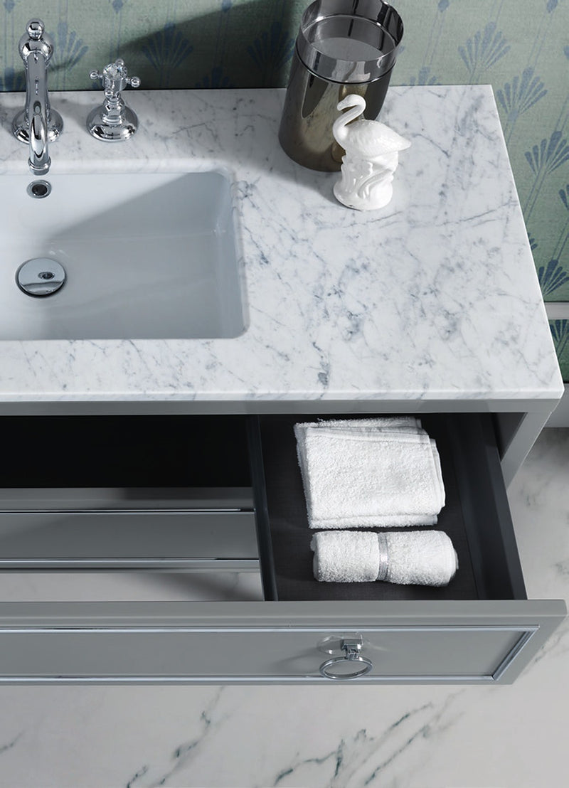 Mobilier baie Elegance Napoleon 126 cm Mia Italia – detaliu Elegance Napoleon 33, sertar deschis