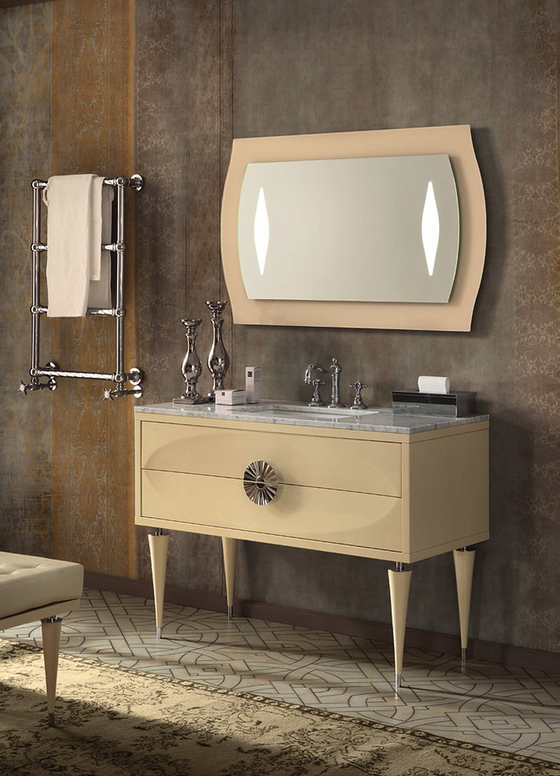 Mobilier baie Novecento 120 cm Mia Italia – compoziția Novecento 08, lăcuit crem