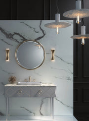 Mobilier baie Park Avenue 120 cm Mia Italia – compoziția Park Avenue 03 cu 2 sertare, lăcuit gri