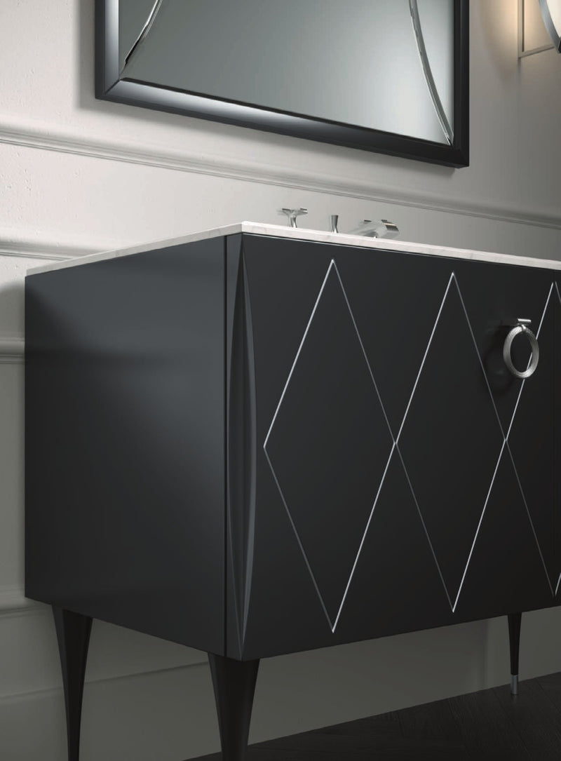 Mobilier baie Park Avenue 100 cm Mia Italia – detaliu Park Avenue 05, lăcuit negru