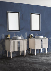 Mobilier baie Portofino 100 cm Mia Italia – compoziția Portofino 03, două corpuri de 100 cm, fildeș