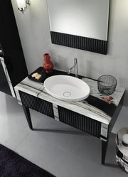 Mobilier baie Portofino 100 cm cu inserții Mia Italia – detaliu Portofino 06, inserții din marmură