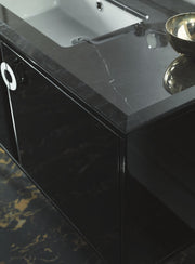 Mobilier baie Soho 100 cm Mia Italia – detaliu Soho 03 cu blat din marmură neagră