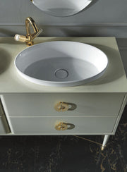 Mobilier baie Soho 150 cm Mia Italia – detaliu Soho 04 cu mânere inel aurii