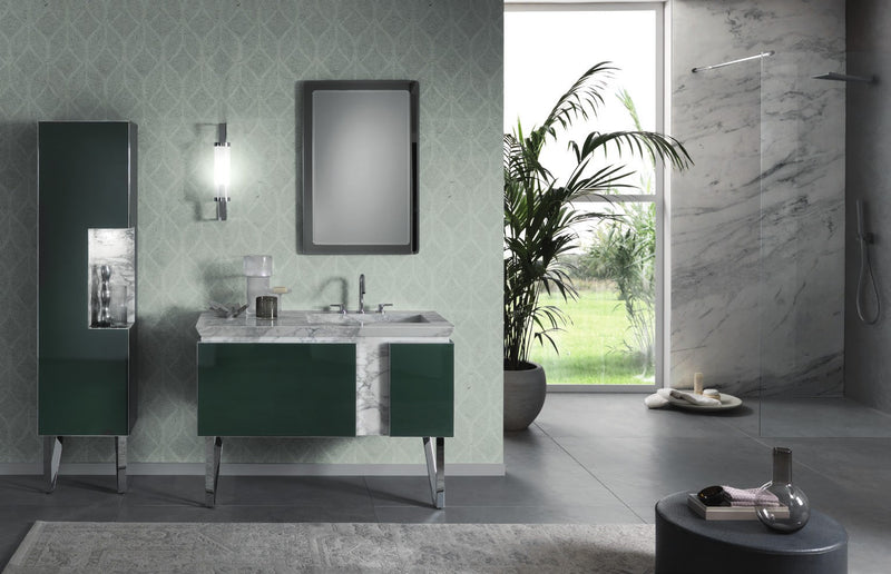 Mobilier baie Tango 160 cm Mia Italia – compoziție Tango cu coloană, lăcuit verde