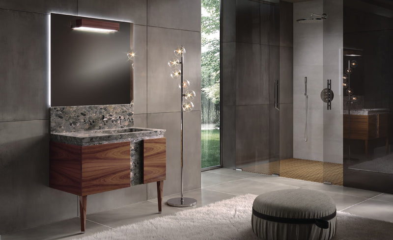 Mobilier baie Tango Easy 100 cm Mia Italia – compoziția Tango de 100 cm, nuc canaletto, picioare negre