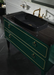 Mobilier baie Torino 120 cm Mia Italia – detaliu Torino 01: lavoar negru pe blat (la cerere)