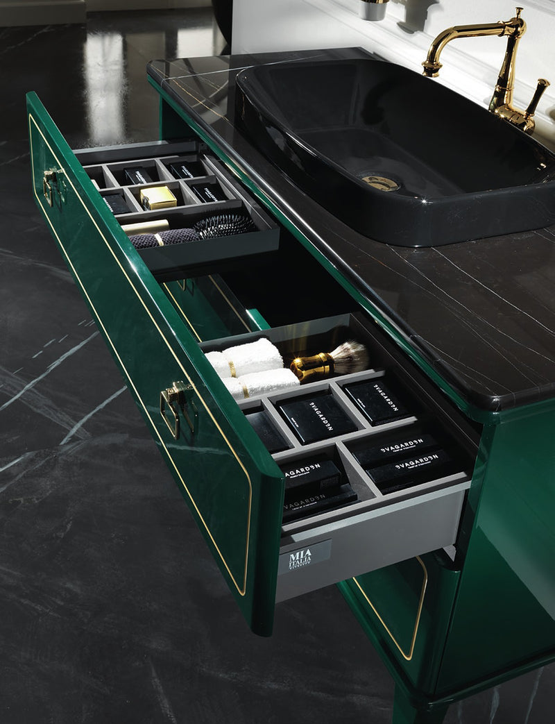 Mobilier baie Torino 120 cm Mia Italia – detaliu Torino 01: sertar cu organizator