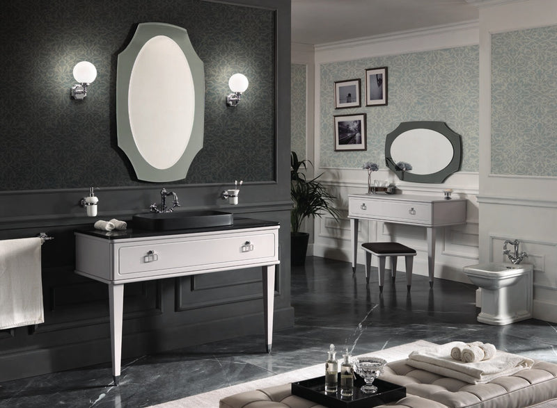 Mobilier baie Torino 120 cm Mia Italia – compoziția Torino 06, 1 sertar tip consolă, lăcuit alb