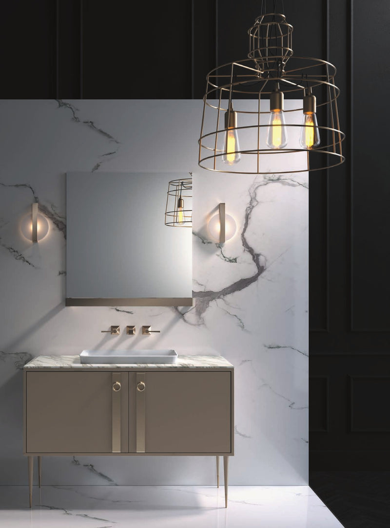 Mobilier baie Tribeca 100 cm Mia Italia – compoziția Tribeca 01, lăcuit grej