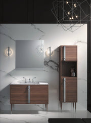 Mobilier baie Tribeca 120 cm Mia Italia – compoziția Tribeca 04 în nuc Canaletto, cu coloană