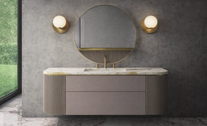 Mobilier baie Venice 130 cm Mia Italia – compoziția Venice 01, suspendată, push-pull