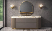 Mobilier baie Venice 130 cm Mia Italia – compoziția Venice 02, pe soclu auriu