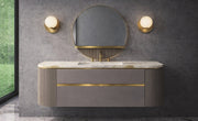Mobilier baie Venice 100 cm Mia Italia – compoziția Venice 05, suspendată, profile aurii