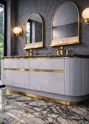 Mobilier baie Venice 180 cm Mia Italia – detaliu Venice 09, două lavoare