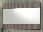 Oglindă baie Atelier Mia Italia – ramă lăcuită taupe, montaj orizontal