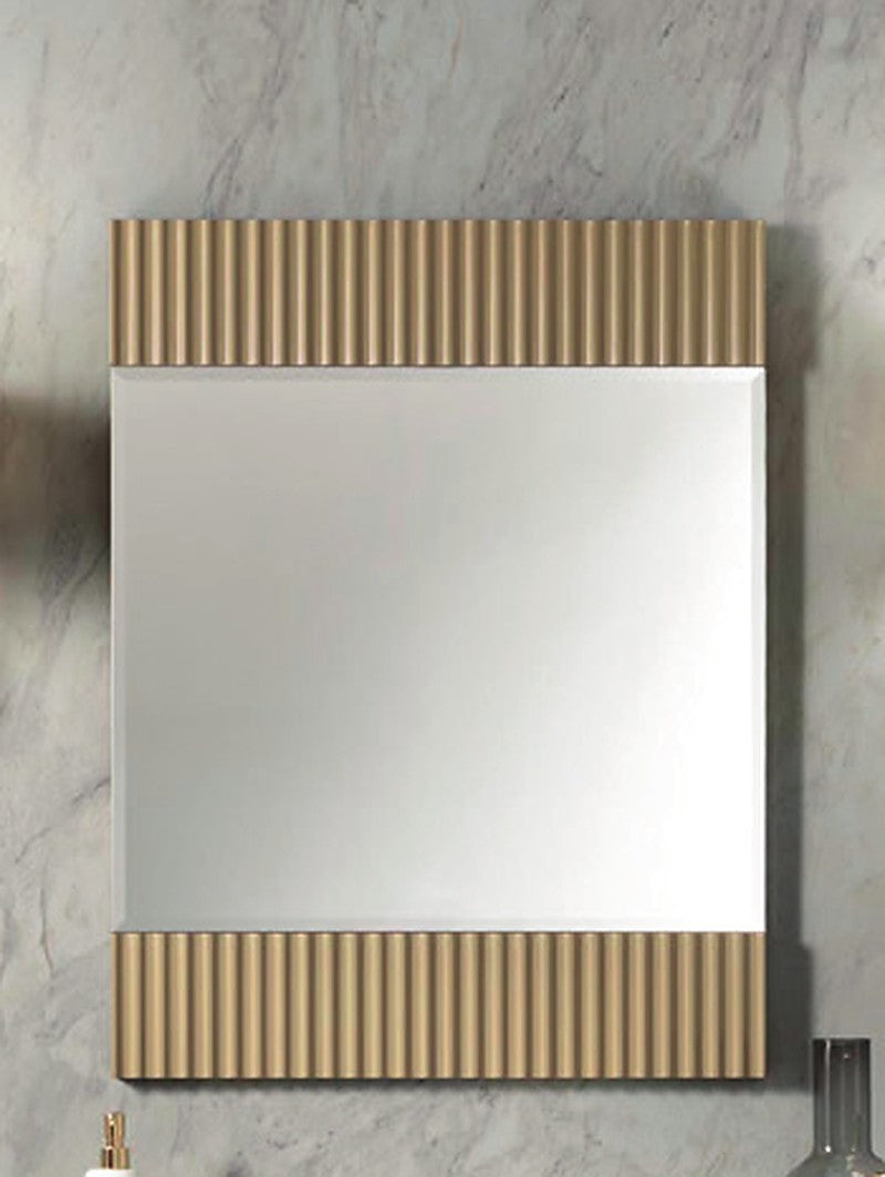 Oglindă baie Atelier Mia Italia – ramă lăcuită auriu-bej, montaj vertical
