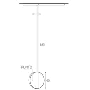 Desen tehnic oglindă Punto Ø 40 cm, suspendată de tavan – Gaia Mobili
