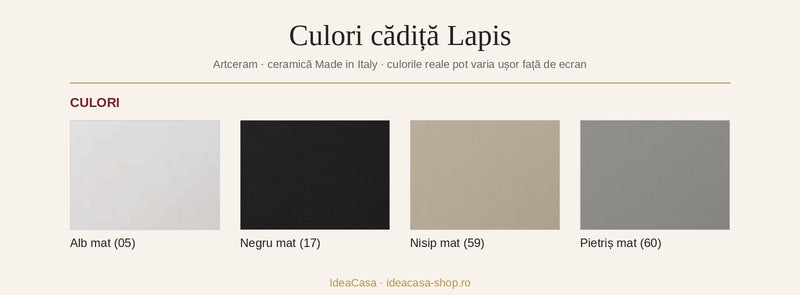 Culori cădiță Lapis