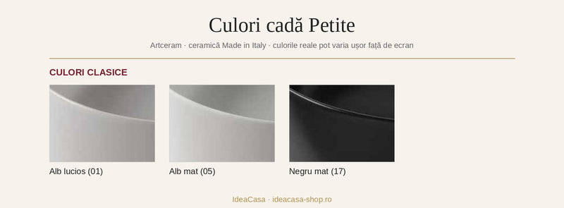 Culori cadă Petite