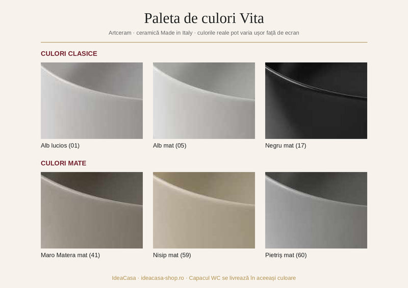 Paleta de culori Vita Artceram – 6 culori