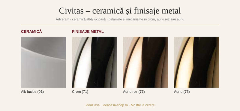 Ceramică și finisaje metal Civitas Artceram