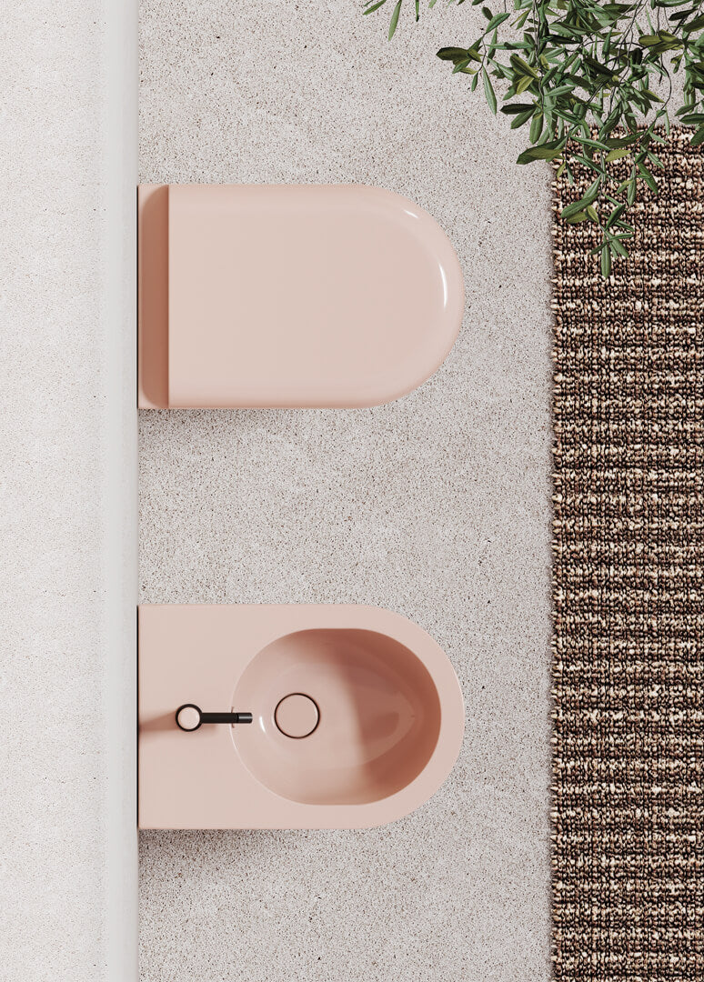 Bideu Suspendat Petra – GSG Ceramica | Rosa lucido cod.039 | 36×52 cm