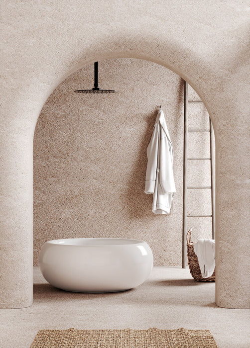 Cadă Freestanding Ovală Petra 150 cm – Alb Mat | Acril Compozit GSG