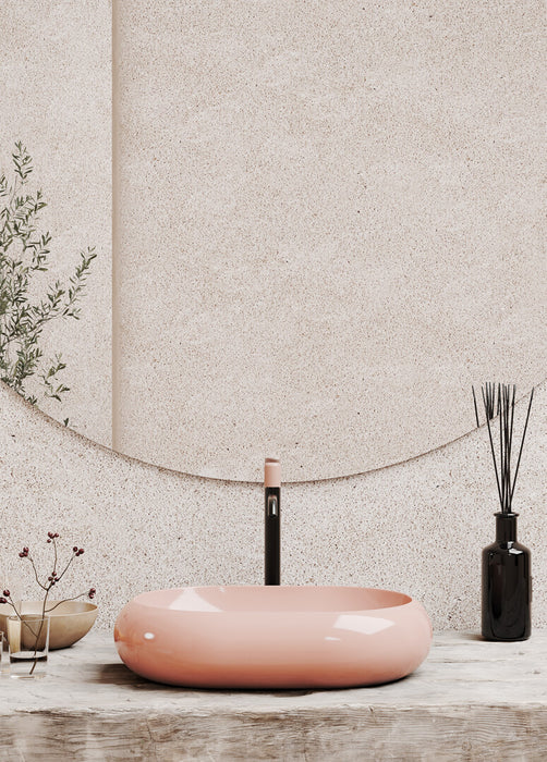 Lavoar blat GSG Petra 60×42 cm – Rosa Lucido cod.039 | Made in Italy