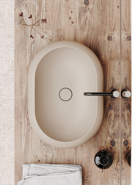 Lavoar blat Coloană GSG Petra 60×42 cm – Sabbia Satinato cod.034 | Made in Italy