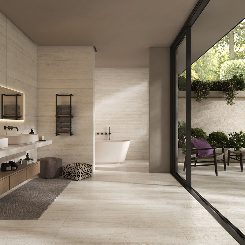 Gresie porțelanată Navona Bianco 3D 60 × 120 cm, satinat – Sichenia