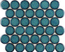 Placă mozaic decorativ Hexagon 26×30 cm – plăci rotunde turcoaz