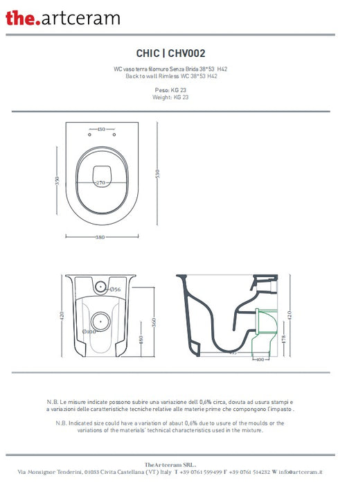 Chic vas wc stativ italia chv002