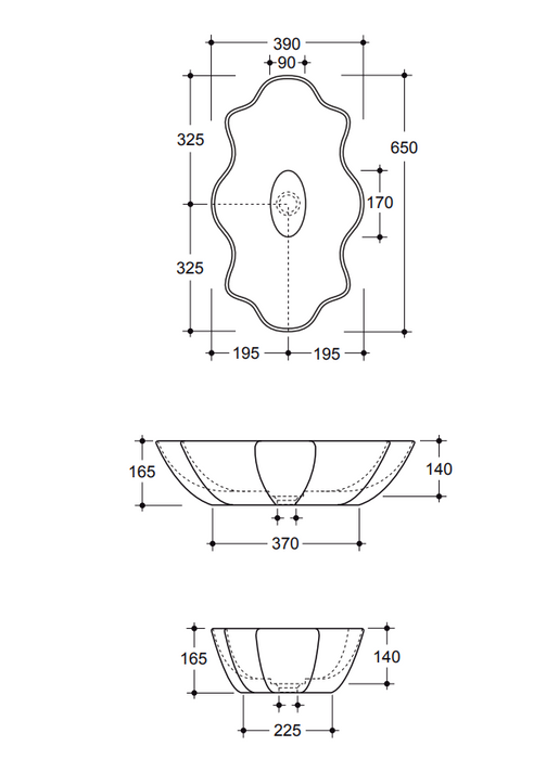 Lavoar Blat Seaster Vitruvit 65x39 cm - Design Italian Premium cu Finisaje Personalizabile