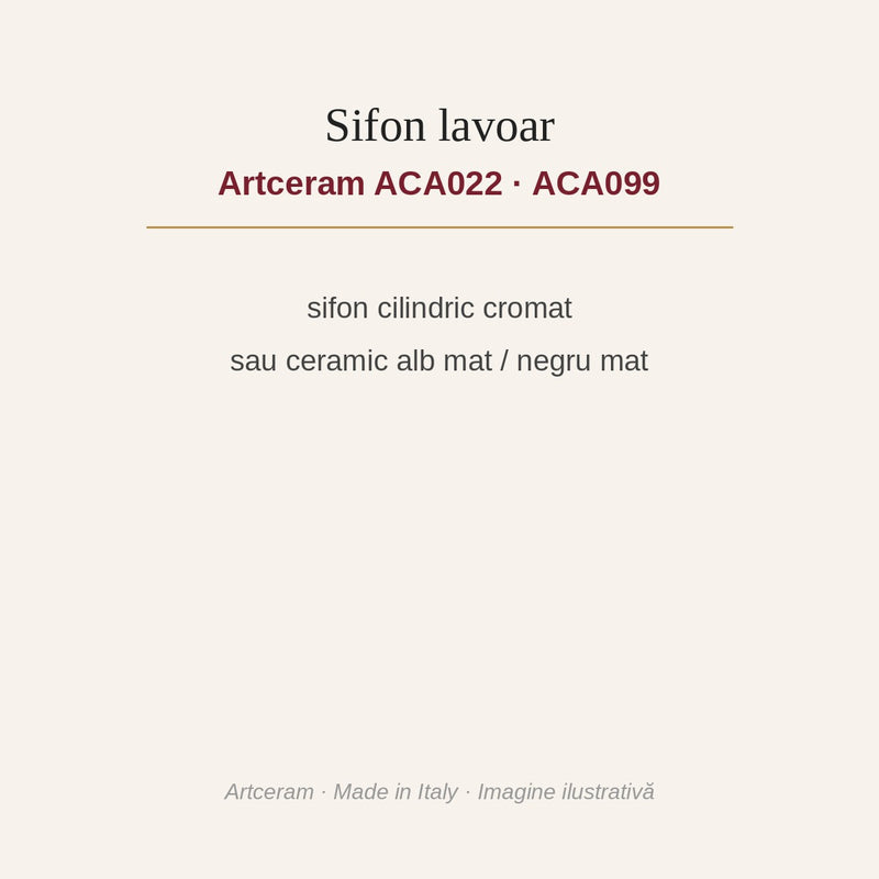 Sifon lavoar Artceram cilindric