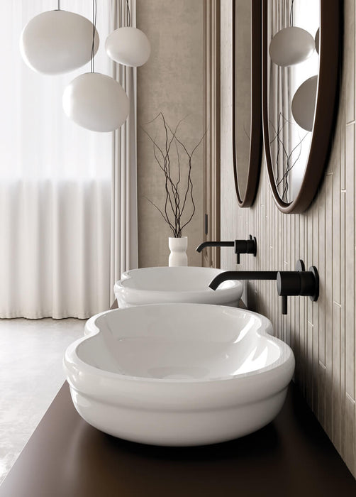 Lavoar cu Coloană GSG Time 65×42 cm – Ceramică Albă Lucioasă, Made in Italy