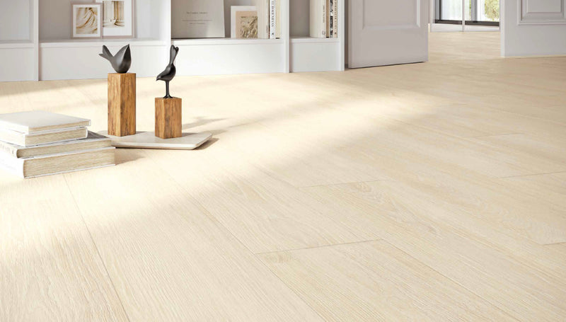 Gresie porțelanată Troncais Neutro 20 × 120 cm, aspect lemn – Sichenia