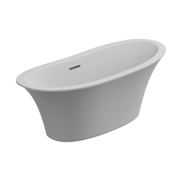 Cadă Freestanding Flut – Alb Mat 170×80 cm | Acril Compozit
