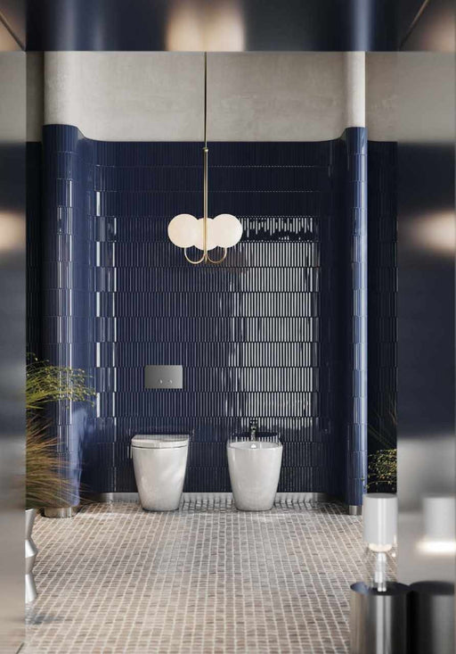 Bideu și vas WC pe pardoseală Vita Artceram în baie